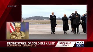 President Biden attends dignified transfer of fallen Georgia soldiers [upl. by Cooperstein962]