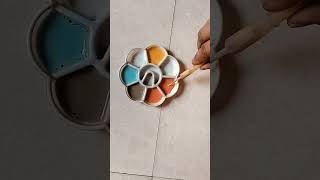 Colour mixing 4paint mixing asmr💛💙💙🧡 [upl. by Elleined]