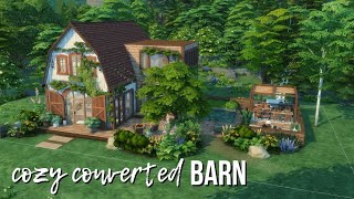 🌟 COZY CONVERTED BARN 🌟 The Sims 4 Speedbuid  with CC [upl. by Adahsar]