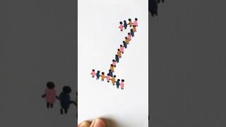 Human chain 1 art youtubeshorts kidsvideo draw diy ytshorts shorts shortvideo youtube yt [upl. by Proudlove808]