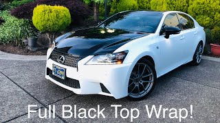 Getting the Gloss Black Vinyl Wrap to my Lexus GS F Sport [upl. by Ytineres]