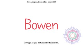 Bowen  ASWB NCE NCMHCE MFT Exam Prep and Review [upl. by Nwahshar680]