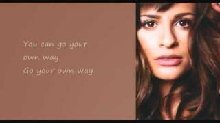 Glee  Go your own way lyrics [upl. by Anitsud]