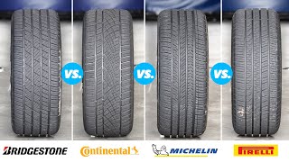 Michelin vs Continental vs Bridgestone vs Pirelli  The BEST Ultra High Performance All Season Tires [upl. by Sitsuj936]