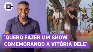 Namorada de Davi ganha homenagem de Nadson o Ferinha em show e promessa de festa [upl. by Adnaluoy]