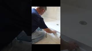 Sealing Laminate Flooring against a Shower shorts [upl. by Ardnassela]