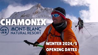 CHAMONIX Autumn Conditions and WINTER OPENING Schedule [upl. by Vey]