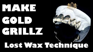 Learn how to make Gold grillz  Lost wax technique [upl. by Kreda536]