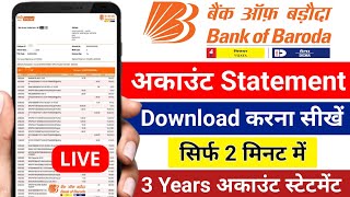 Bank of Baroda Statement Kaise Nikale bob Statement pdf Downloadbob net banking statement Download [upl. by Eelame399]