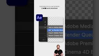 How to export with transparent background from After Effects Shorts [upl. by Yeloc451]