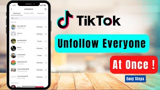 How To Unfollow Everyone on Tiktok At Once  Easy Method [upl. by Haney]