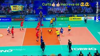 Olha que jogada fez a seleção de vôlei masculino [upl. by Enyalaj]