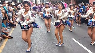 Chicas baile Saya Caporales 2017 Virgen de la Candelaria  Lima Perú [upl. by Samaj278]