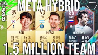 BEST META 15 MILLION COIN HYBRID TEAM SQUAD BUILDER TO GET MORE WINS  FIFA 22 [upl. by Bogey]