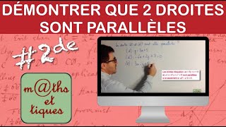 Démontrer que deux droites sont parallèles  Seconde [upl. by Sharman]