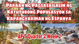 AP 5 Quarter 2 Week 2 Paraan ng Pagsasailalim ng Katutubong Populasyon sa Kapangyarihan ng Espanya [upl. by Ecinna]