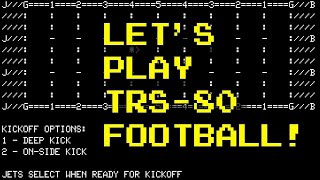 End Zone  Gridiron A Microfootball Game TRS80 19781979  Lets Play [upl. by Onibag]