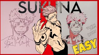 DRAW RYOMEN SUKUNA JJK [upl. by Anelegna442]