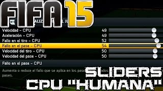 FIFA 15  Sliders para hacer una CPU más humana [upl. by Skill]