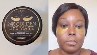 First Time Trying 24K Golden Eye Mask [upl. by Nev]