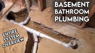 Basement Bathroom Rough In Plumbing Tour [upl. by Lundell]