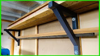 Making Simple Strong Gallows Shelving Brackets  Workshop Storage Ideas [upl. by Natanhoj633]