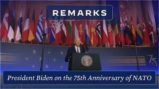 President Biden Delivers Remarks on the 75th Anniversary of NATO [upl. by Ieppet]