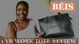 BEIS WORK TOTE IS IT REALLY WORTH IT1 YEAR WORK TOTE REVIEW SIMONE NICOLE [upl. by Ahtanamas]