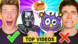 FUNNIEST PANCAKE ART vs MYSTERY WHEEL CHALLENGES 2 How To Make Disney Marvel Black Panther [upl. by Carlen993]