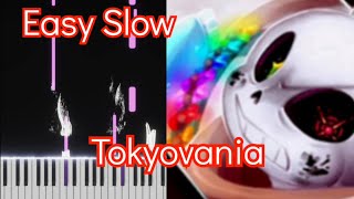 Undertale  Tokyovania  傳說之下  EASY SLOW Piano Tutorial [upl. by Nika204]