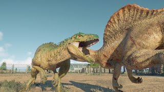 🔴Satisfying Jurassic World Evolution 2  Trex Dilophosaurus Spinosaurus Karnotaurus Triceratops [upl. by Girard]