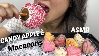 ASMR No Talking  Candy Apple amp Macarons  NE Lets Eat [upl. by Rotow]