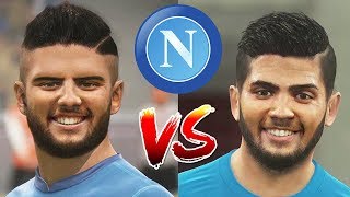 FIFA 18 vs PES 18 Napoli Faces Comparison Insigne Mertens  more [upl. by Ettenaj406]