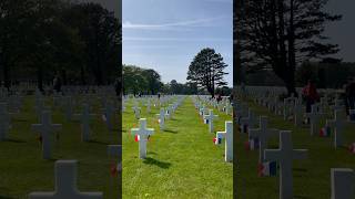 American cemetery CollevillesurMer normandy dday ww2 americancemetery [upl. by Aztiram]