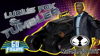 McFarlane Dark Knight Trilogy Lucius Fox amp Tumbler  GIVEAWAY WINNER [upl. by Enialed980]