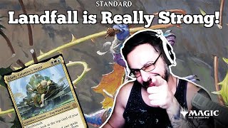 Landfall is Really Strong  BLB Landfall  Bloomburrow Standard  MTG Arena [upl. by Hluchy795]