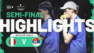 Highlights SinnerSonego ITA v DjokovicKecmanovic SRB  Davis Cup Finals 2023 [upl. by Eidson]