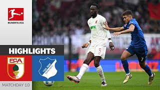 Shared Points In Augsburg  FC Augsburg  TSG Hoffenheim 00  Highlights  MD 10 – Bundesliga 2425 [upl. by Halimeda]