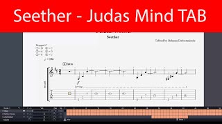 Seether  Judas Mind Guitar TABDrop C [upl. by Esme667]