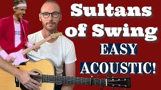 Sultans of Swing Acoustic  Dire Straits Guitar Lesson [upl. by Llenhoj]