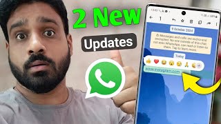 2 Whatsapp New Updates  Whatsapp Emojis and Underline on link New feature  whatsapp update 🔥 [upl. by Odrawde]