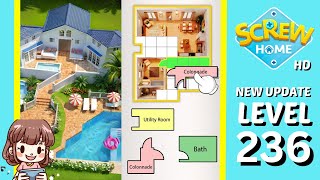 Screw Home Level 236 Solution Walkthrough New Version [upl. by Gabriell]