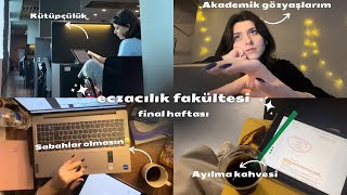 ÜNİ VLOG👩🏻‍💻Eczacılık fakültesinde final haftasıbahar dönemi bitiriyor🥲bol sohbet ve motivasyon [upl. by Nnov]