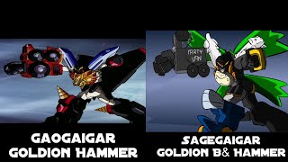 Ban HammerGaoGaiGar Comparison Seizure Warning [upl. by Yehus]