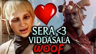 Dragon Age Inquisition  Trespasser DLC  Sera has a thing for Viddasala [upl. by Annaohj]