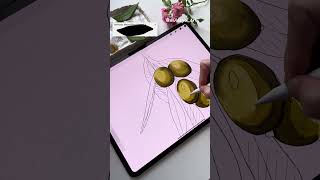 Drawing Process in Procreate  Olives  Tutorial iPad drawing digitalart procreate [upl. by Aklog78]