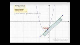 Tangent to curve at a point drawing with a ruler [upl. by Romie]