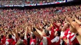 Arsenal fans sing the Arsenal anthem North London Forever with lyrics before Man United game [upl. by Ahsiekim603]