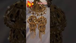 Golden jewellery shop design mein aapka swagat hai Kan mein pahnane wala jhumkaviral videorails 📸👍 [upl. by Else]