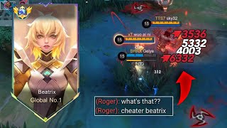 TOP 1 GLOBAL BEATRIX GUIDE TO BEAT META ROGER MLBB [upl. by Aicertal]